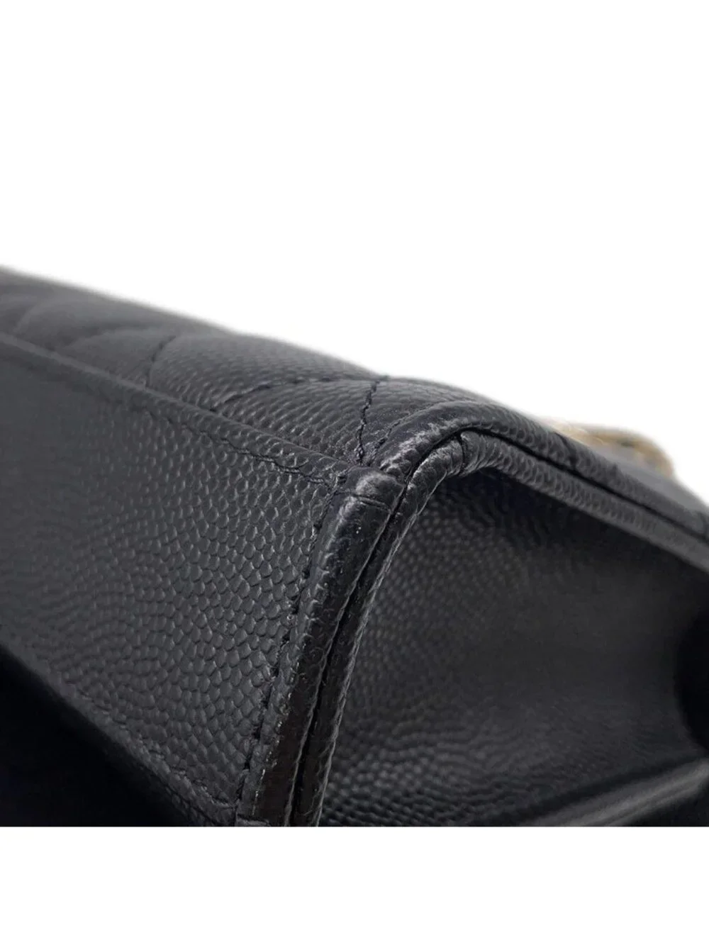 Chanel Chain Shoulder Bag Top Handle Phone Case Quilted CC Logo Caviar Leather